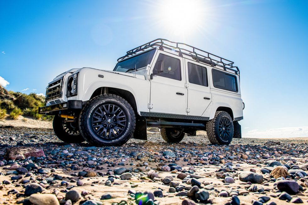 Invicta Landrover in White on Beach